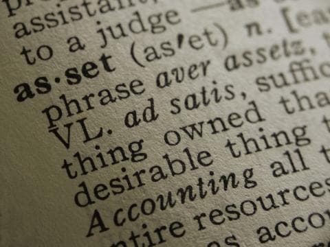 Dictionary definition of assets and accounting